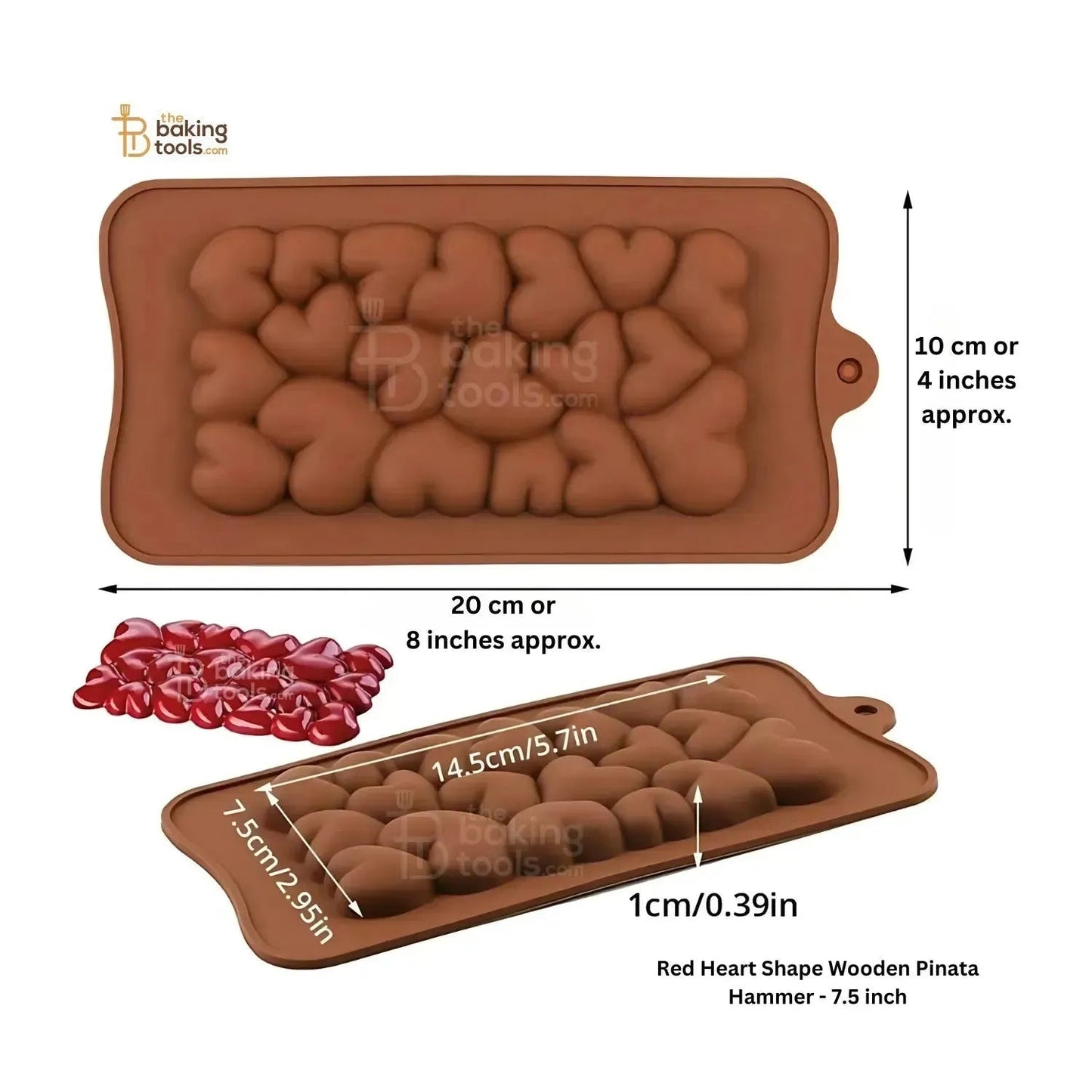 3D Bubble Heart Silicone Chocolate Bar Mould